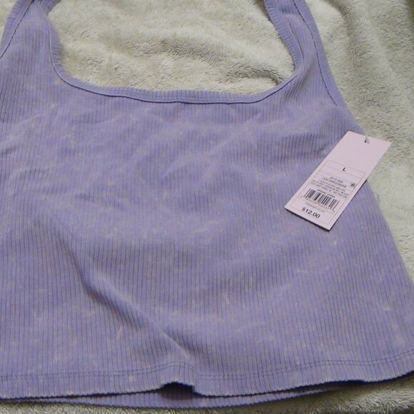 Women's Ribbed Halter Top - Wild Fable Lilac Juniors Sizes - Picture 3 of 13